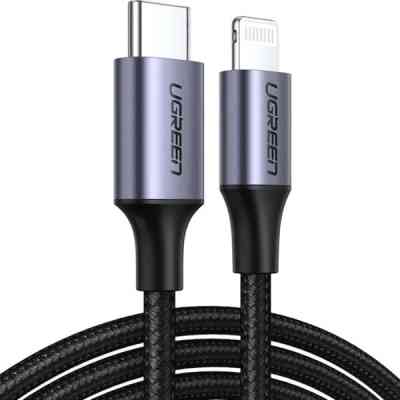 Дата кабель USB-C to Lightning 1.0m 3A 60W US304 black Ugreen (60759) Вінниця