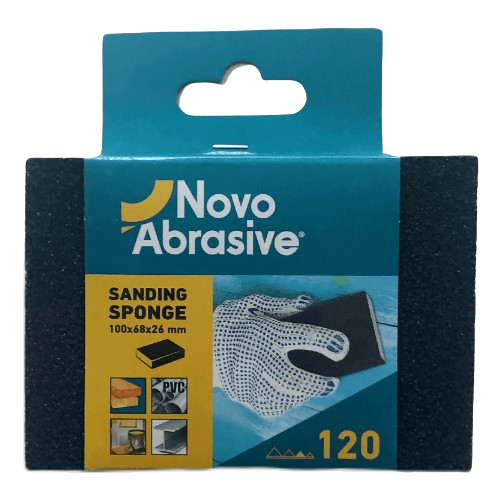 Губка шліфувальна 100*68*26мм P120 NovoAbrasive Житомир