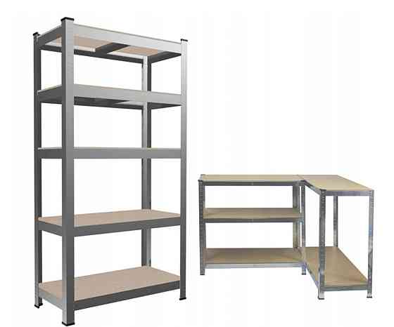 Стелаж металевий 222x110x50, 6 полиць (сірий) Київ