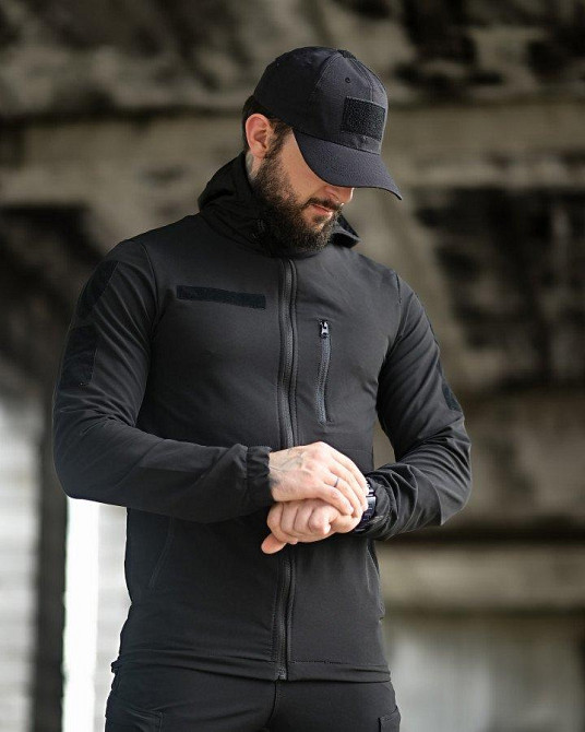 Эластичная тактический костюм agony черный НП4880 Одесса - изображение 5