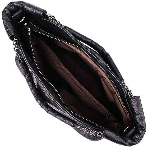 Повсякденна сумка з натуральної шкіри для жінок Vintage 22992 Чорний Київ