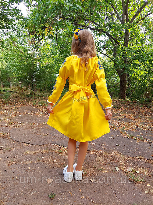 Сукня вишиванка жовто-синя Кривий Ріг - фото 9