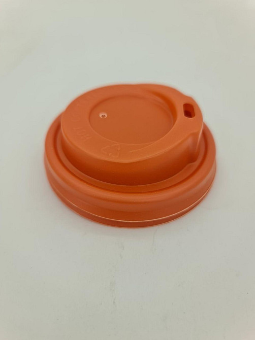 Кришка для склянки паперовий Ф75 (гар) помаранчева Маестро (50 шт) Харків - фото 2