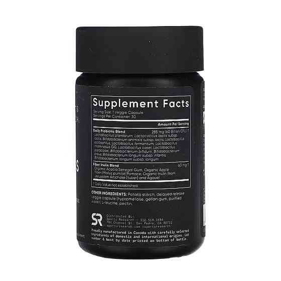 Пробиотики Sports Research Daily Probiotics with Prebiotics 60 Billion CFU 30 раст капс Киев