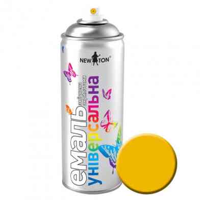 Аерозольна фарба для автомобіля New Ton універсальна 1023 жовтий, 400 мл (204) Вінниця