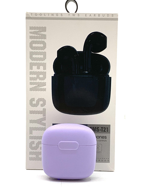 Навушники бездротові версія bluetooth 5.0 розмір кейсу 4,5*2*4 см Фіолетовий (C 55269) Чернигов - изображение 5