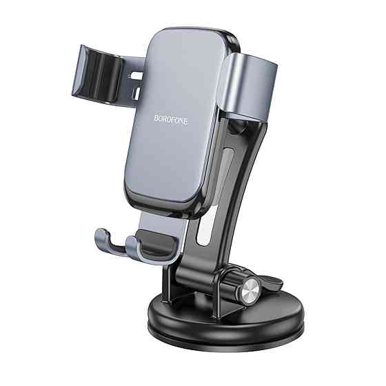 Тримач для мобільного BOROFONE BH95 Warrior gravity car holder(center console) Black Metal Gray (6941991105340) Київ