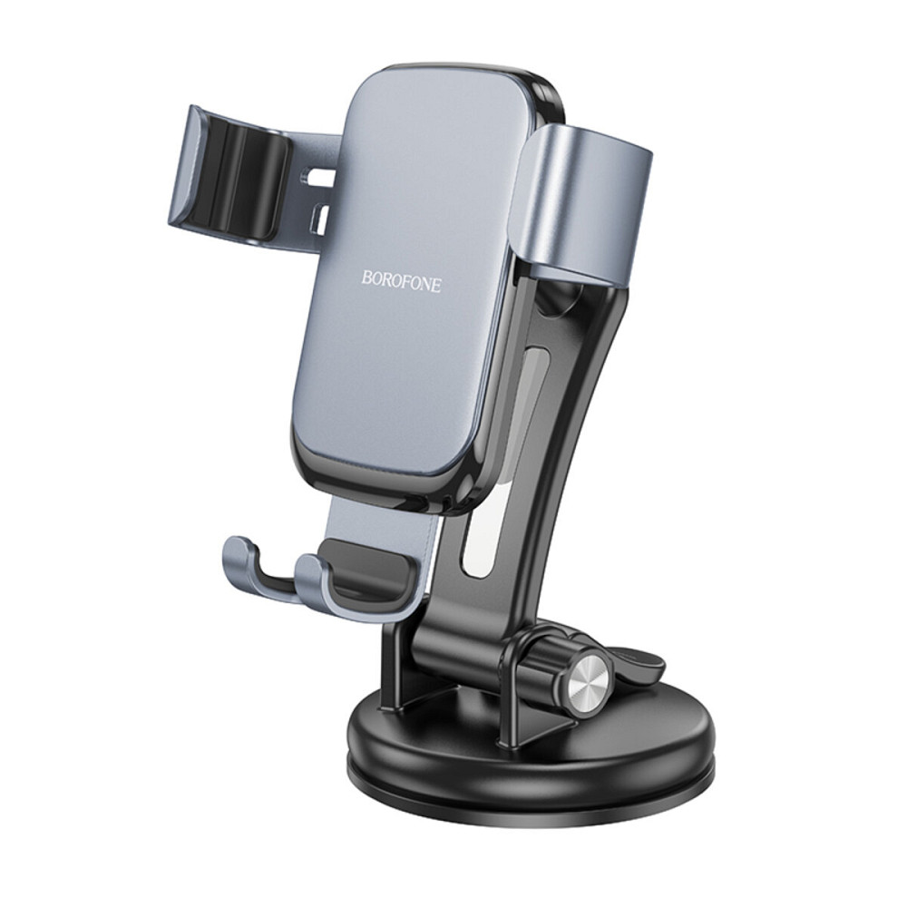Тримач для мобільного BOROFONE BH95 Warrior gravity car holder(center console) Black Metal Gray (6941991105340) Київ - фото 1