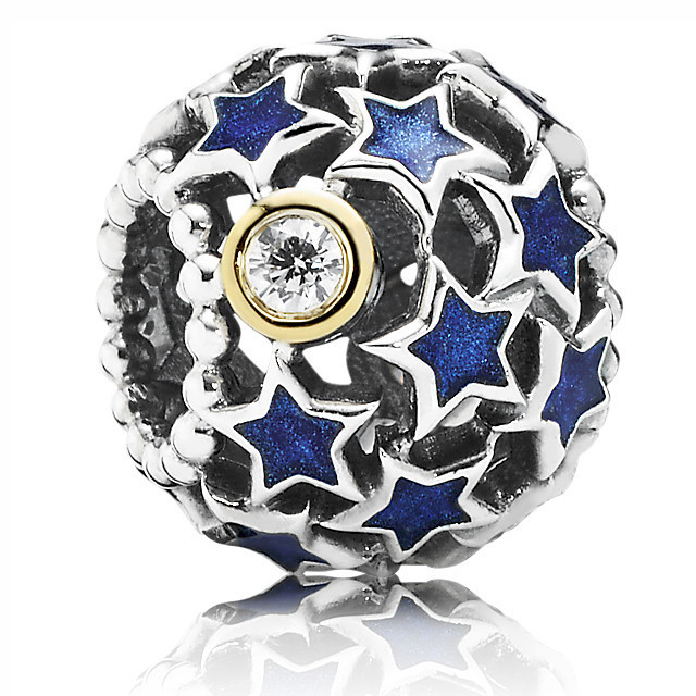 Срібна намистина Пандора  "Блакитні зірки" MasterSem Київ - фото 1
