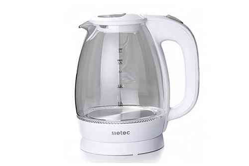 Электрочайник Metec EK-03GW 1.7 л, стеклянный корпус, 1850-2200 Вт, белый Харьков