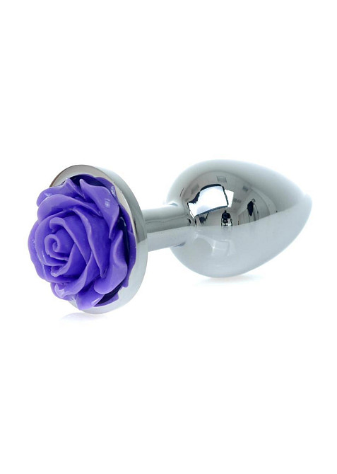 Анальная пробка – Jewellery Silver Rose Plug Purple Sex Aura Киев - изображение 3