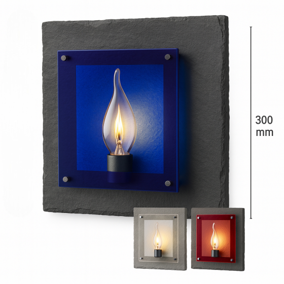 Настенный дизайнерский светильник Paulmann 30×30 см из натурального камня сланец с микроблеском, E14, 40W Киев