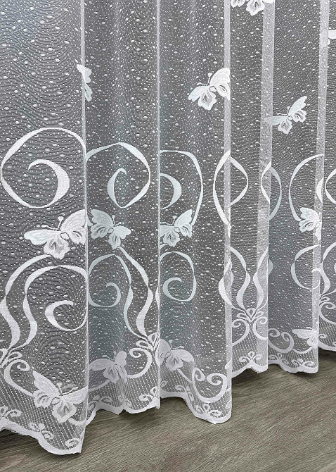 Тюль жакард "Метелики" колір білий 1560т Київ - фото 6