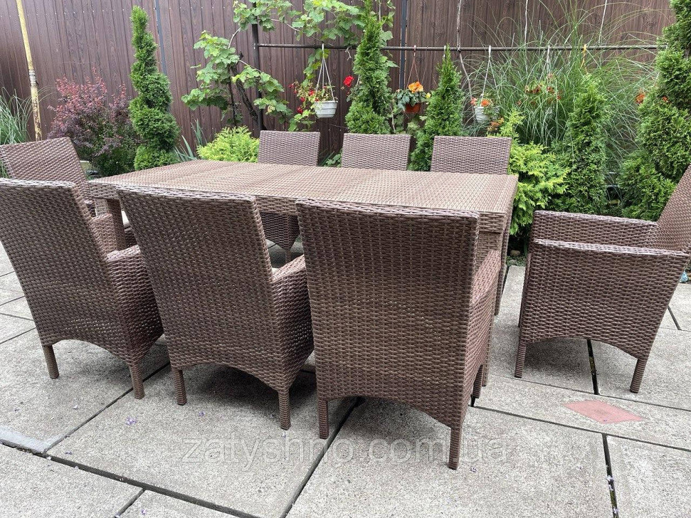 Ротангові меблі вуличні коричневі плетені Київ - фото 9