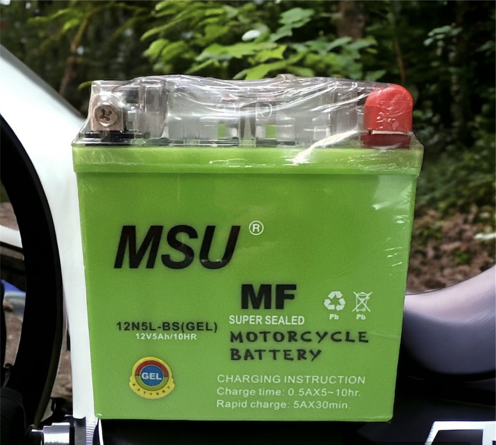 Аккумулятор мотоциклетный GEL 12V 5Ah (высокий) 12N5L-BS (YB5L-BS) MSU 2024, 119×60×129 мм Киев - изображение 1