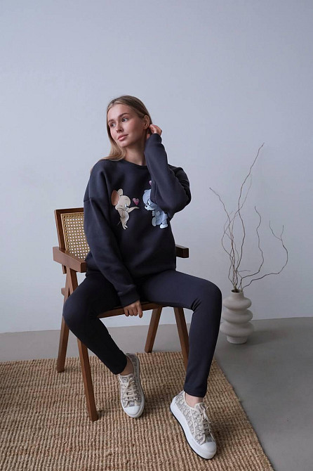 Женский трендовый зимний костюм Графит, 46/48 Одесса - изображение 3