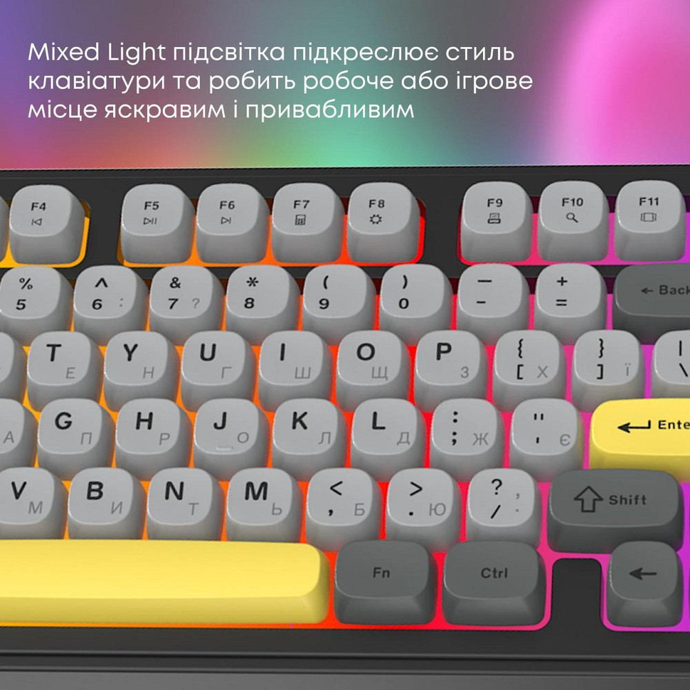 Клавіатура Ajazz AF98 Black USB-C Black Gray Yellow (AF98-BGY) ( 15846 ) Харьков - изображение 9