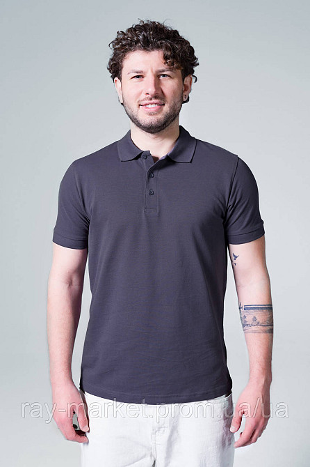 Поло классическое Stedman Lux Polo мужское графит (ST9060-SLG) 3XL Киев - изображение 1