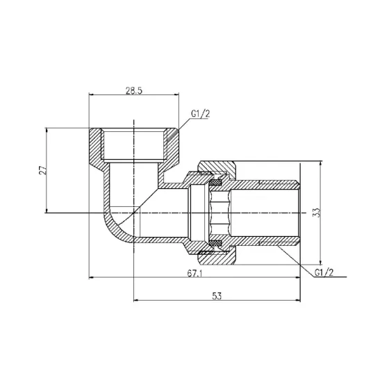 Згін "Американка" Thermo Alliance Forte 1/2" кутовий SF191W15 Київ
