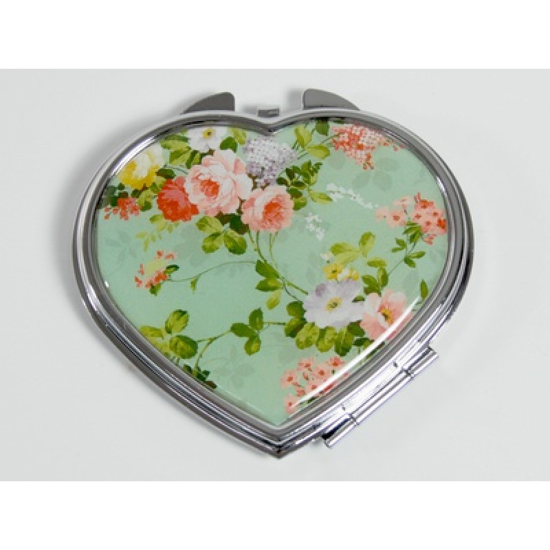 Зеркальце карманное сердце зеленого цвета Киев - изображение 1