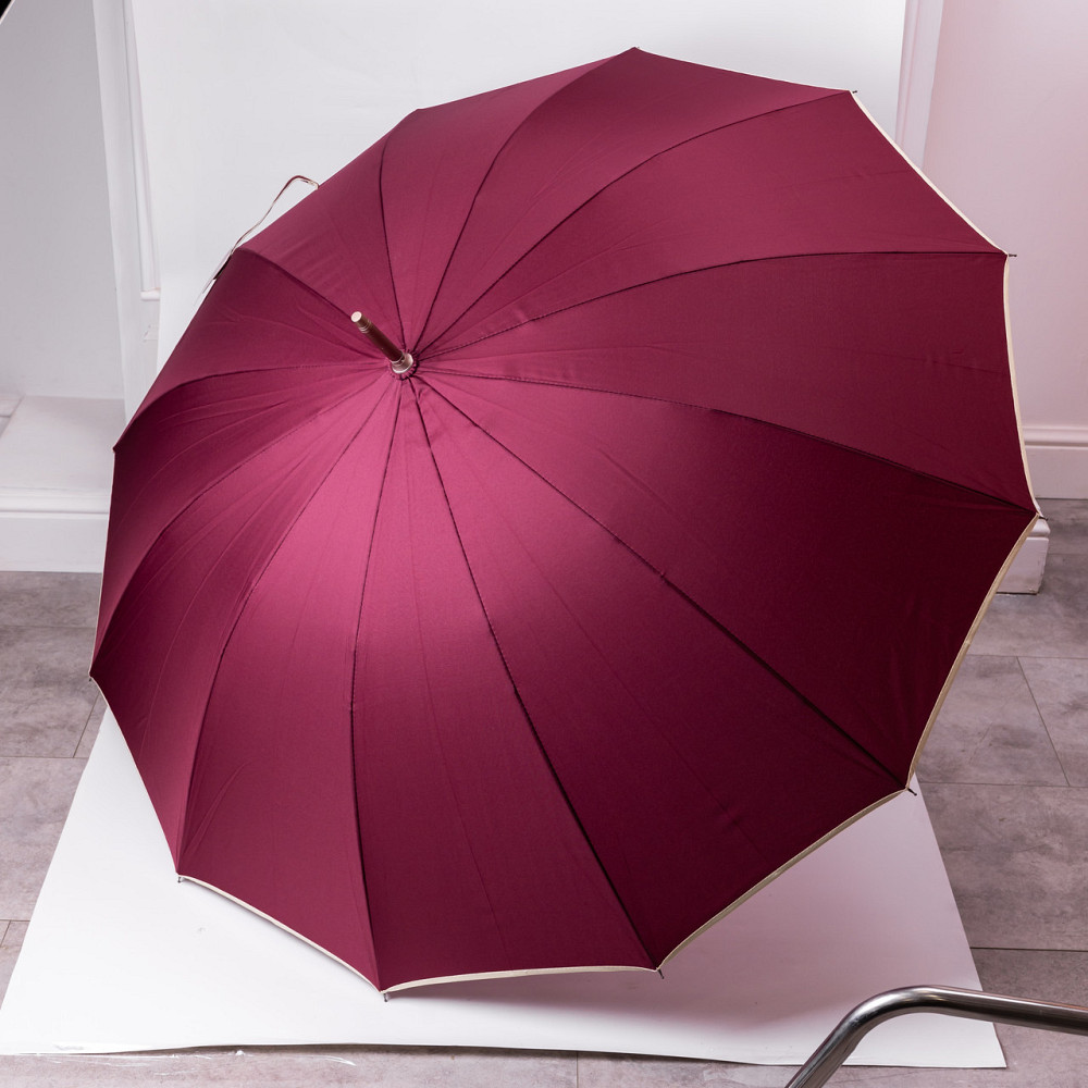 Класичний червоний зонт-трость з чохлом Київ - фото 7