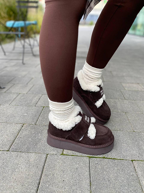 No brend Уги жіночі No brend 720-6 коричневі (зима, замша натуральна) (6041) 41 Коломыя - изображение 1