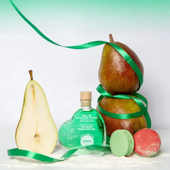 Масажна олія EXSENS With Desire Apple Pear 50мл розігріваюча, без цукру, їстівна Львів