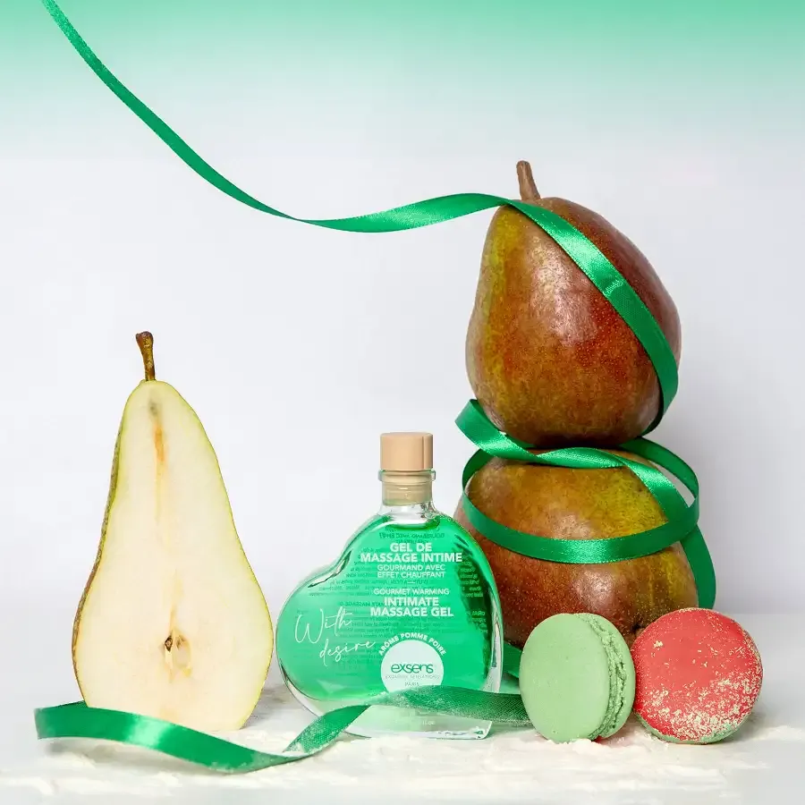 Масажна олія EXSENS With Desire Apple Pear 50мл розігріваюча, без цукру, їстівна Львів - фото 3