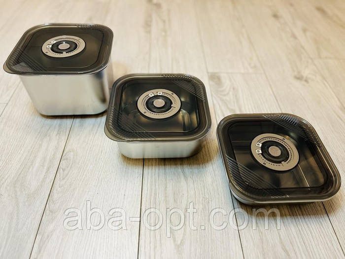 Набор гастроемкостей с вакуумной крышкой Нео V 1.8/3/5 л (шт).Aba-Opt Одесса - изображение 1