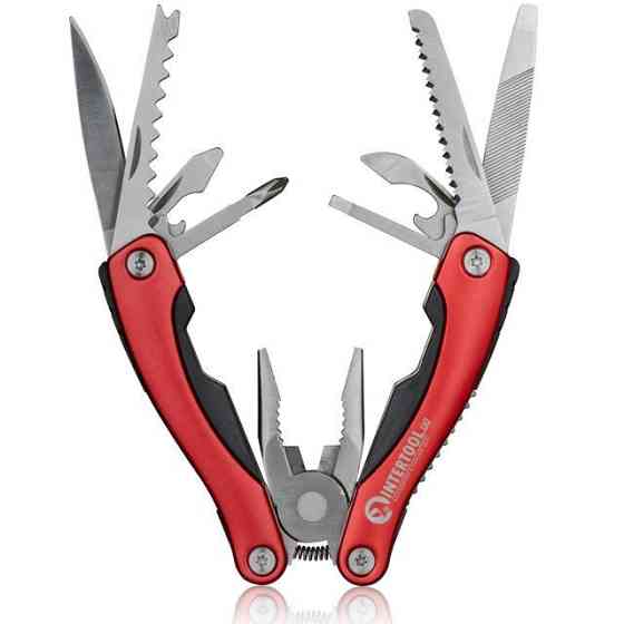 Мультиінструмент INTERTOOL HT-0541 160 мм, 12 в 1, чохол - багатофункціональний мультитул з чохлом Львів