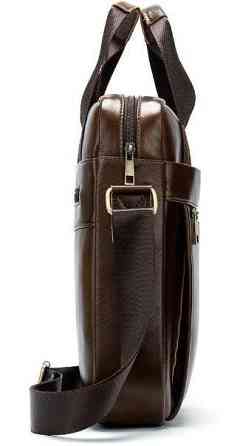 Деловая мужская сумка кожаная Vintage 14789 Коричневая Киев