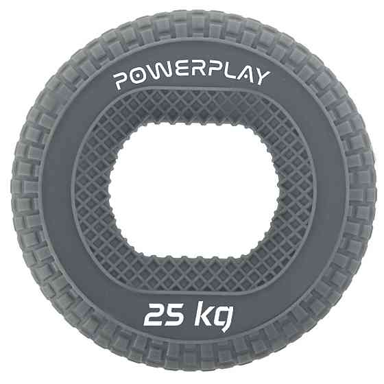 Еспандер кистьовий силіконовий PowerPlay PP-4333 Hand Grip Large 25 кг. Сірий Кам'янське