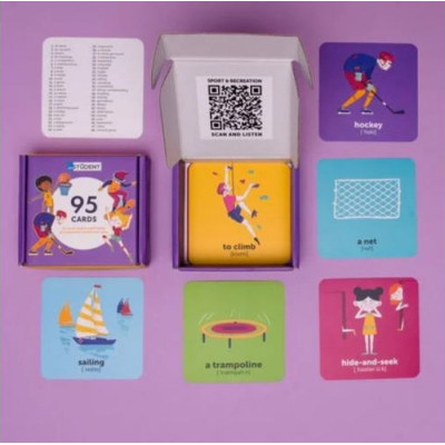 Навчальний набір English Student Картки для вивчення англійської мови МОН Спорт і дозвілля + аудіо, українська (591225924) Вінниця - фото 5