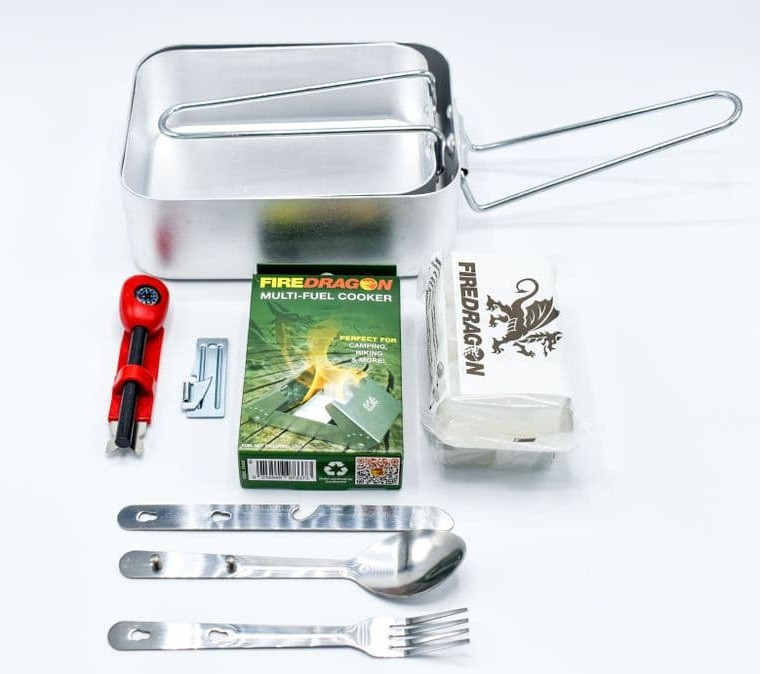 Туристичний Набір Посуду зі столовими приладами + кремінь з паливом BCB "Adventure Cooking" (CN020) Сталь Нововолинськ - фото 2