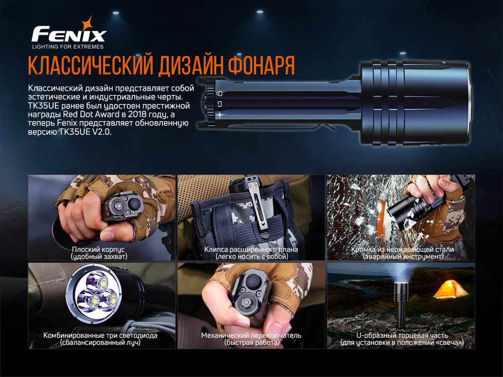 Ліхтар ручний Fenix TK35UE V2.0 Київ - фото 17