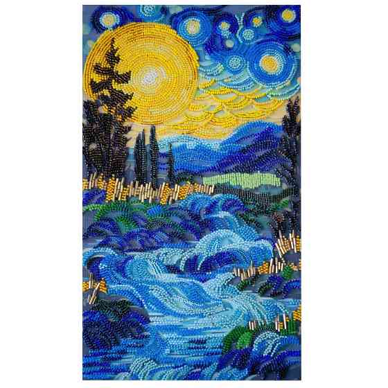 Набір для вишивання бісером "Там за водограєм" AB-908 на натуральному полотні Вінниця