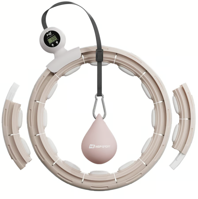 Хулахуп Hop-Sport HS-C113HH масажний з обважнювачем та лічильником бежевий Киев - изображение 2