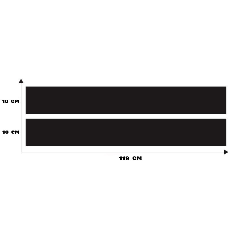 Наклейка на авто на капот две полосы Белая Киев - изображение 3