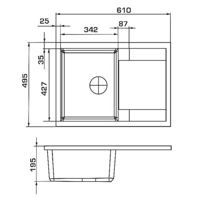 Мийка кухонна GRANADO ALTEA avena (gr1302) Вінниця - фото 7