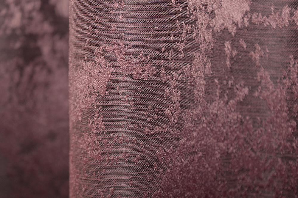 Комплект коротких штор VR-Textil Жаккард Sultan YL № 1209ш Малиново-серый 130х170 см 2 шт (35-0088) Киев - изображение 7