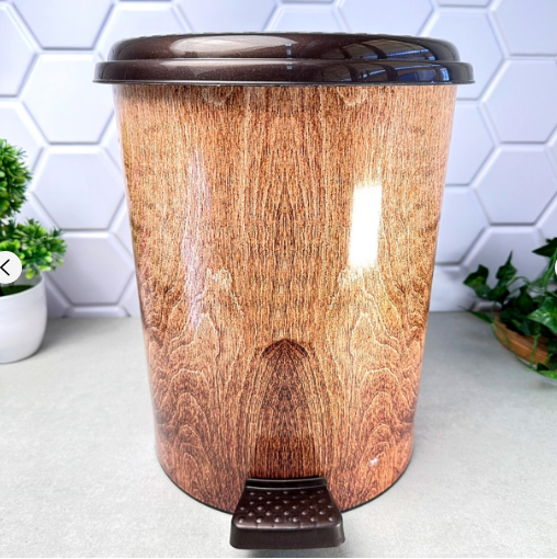 Відро для сміття 11л з педаллю пластик з малюнком Дерево нове ELIF Житомир - фото 2