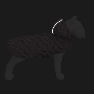 Дождевик для животных WAUDOG Clothes Накидка с капюшоном Бананы на розовом S (356-4055) Винница - изображение 5