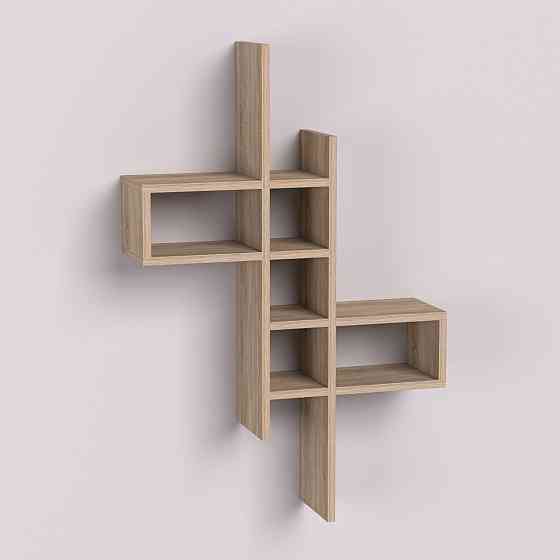 Полка навесная П-2, Дуб Сонома, 630/180/960 Львов