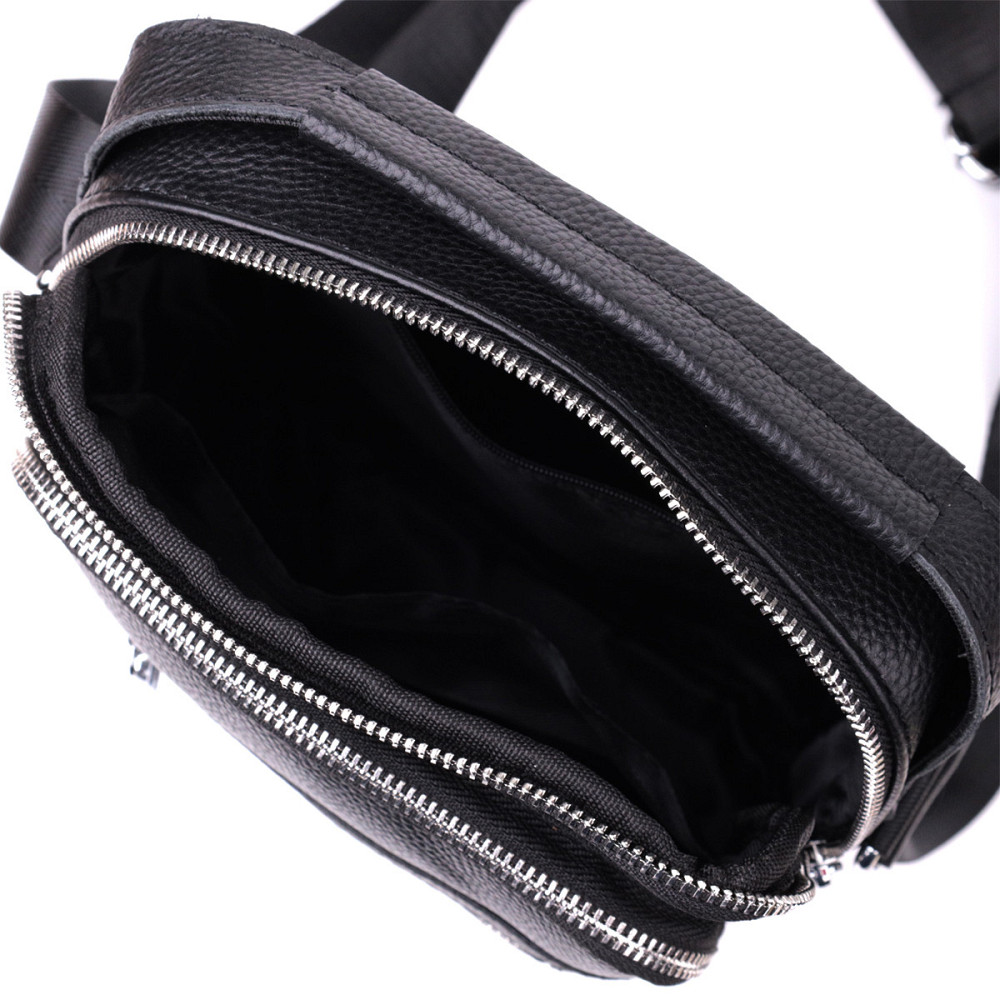 Стильная вертикальная сумка для мужчин из натуральной кожи Vintage sale_15113 Черный Киев - изображение 8