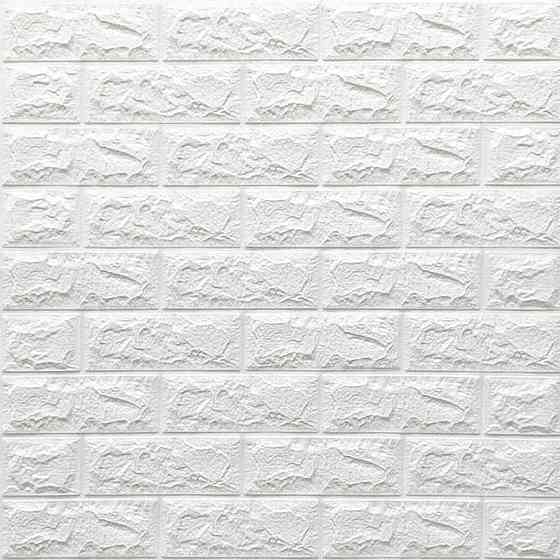 3D панель самоклеющаяся 700x770x7мм кирпич Белый (001-7) SW-00000047 Днепр