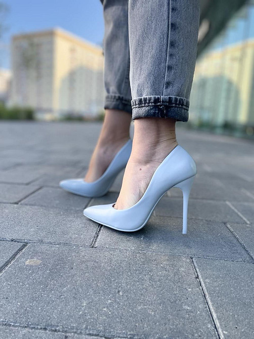 Comer Туфлі жіночі COMER блакитні екошкіра каблук 11 см 36р.-23.5см. (AH-4 4961) Коломия - фото 5