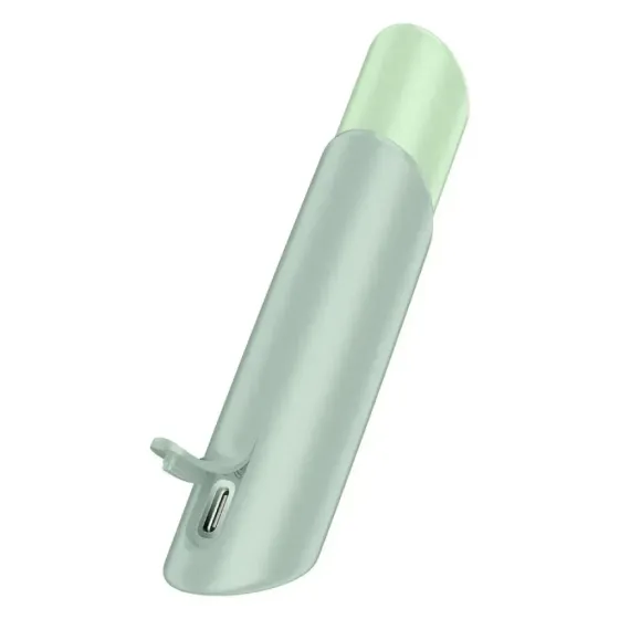 Вакуумний стимулятор Satisfyer Naughty Kiss для клітора, зелений, 12 × 2,7 см Sex Aura Київ
