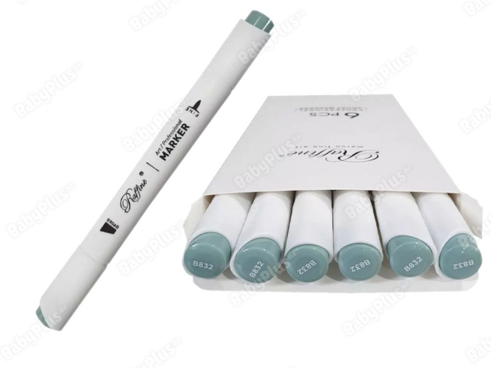 Скетч-маркер двосторонній "Marco" Raffine Turquoise ink blue (B832) 7800-6CB, шт Київ - фото 1