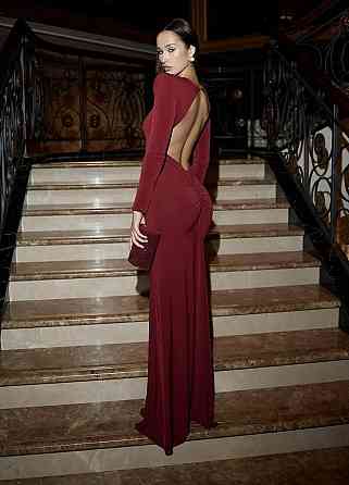 Жіноче елегантне привабливе максіплаття з мікродайвінгу Бордо, 42/44 Одеса