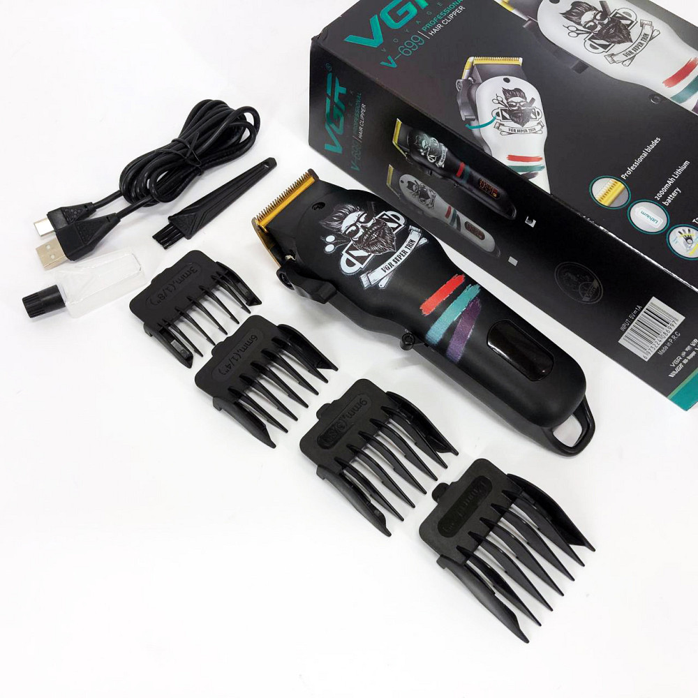 Машинка для стрижки з насадками бездротова, Універсальні машинки для стрижки волосся WK-66 Львів - фото 11